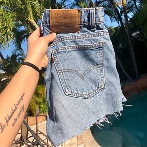 Levi’s • Vintage Orange tan jean cutoffs